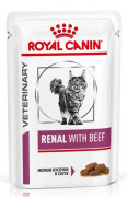 Royal Canin Renal пауч 85 гр для кошек при почечной недостаточности с Говядиной в соусе