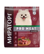 МИРАТОРГ PRO MEAT сухой корм для взрослых собак мелких пород с ягненком и картофелем