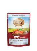 NATURE’S TABLE пауч 85 гр для взрослых кошек Лосось в соусе