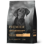 ПРЕМЬЕР PREMIER Junior Medium/Maxi Breed сухой корм для юниоров средних и крупных пород с Индейкой/ 10 кг