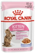 Royal Canin пауч 85г Kitten Sterilised для котят от 4 до 12 мес кусочки в желе мясо