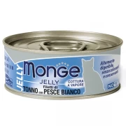 МОНЖ jelly Adult cat консервы для взрослых кошек с желтоперым тунцом и белой рыбой 80г