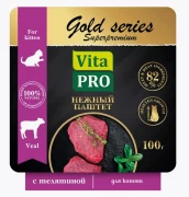 ВИТА ПРО (VITA PRO) GOLD series Superpremium консервы для котят паштет с Телятиной 100г