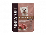 МИРАТОРГ EXTRA MEAT сухой корм для взрослых собак мелких пород с Говядиной Black Angus