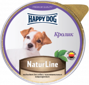 ХЭППИ ДОГ NaturLine паштет для собак Кролик 125 гр