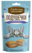 ДЕРЕВЕНСКИЕ ЛАКОМСТВА Лакомство для кошек Подушечки с пюре из краба/ 30 гр