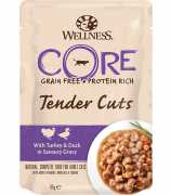 ВЕЛНЕС КОР Wellness CORE беззерновой пауч для кошек Tender Cuts Индейка с уткой/ 85 гр