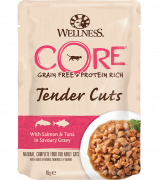 ВЕЛНЕС КОР Wellness CORE беззерновой пауч для кошек Tender Cuts Лосось с тунцом/ 85 гр